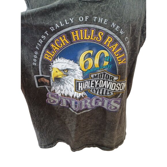 Vtg 2000 Harley-Davidson Black Hills Rally Sturgis 60th Anniversary Tank Top XL - Picture 2 of 9